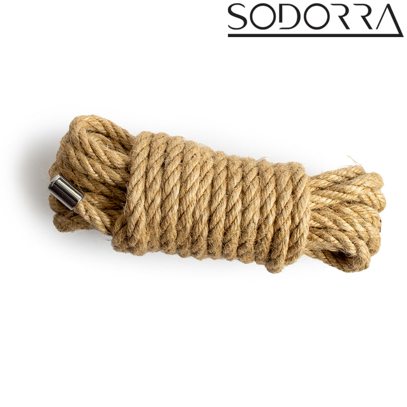 SODORRA - Corda Shibari in canapa - Naturale - 5 metri - Erotiekvoordeel.nl