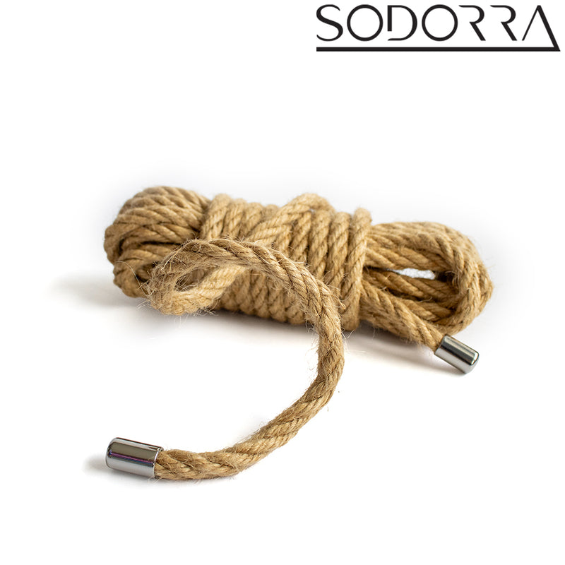 SODORRA - Corda Shibari in canapa - Naturale - 5 metri - Erotiekvoordeel.nl