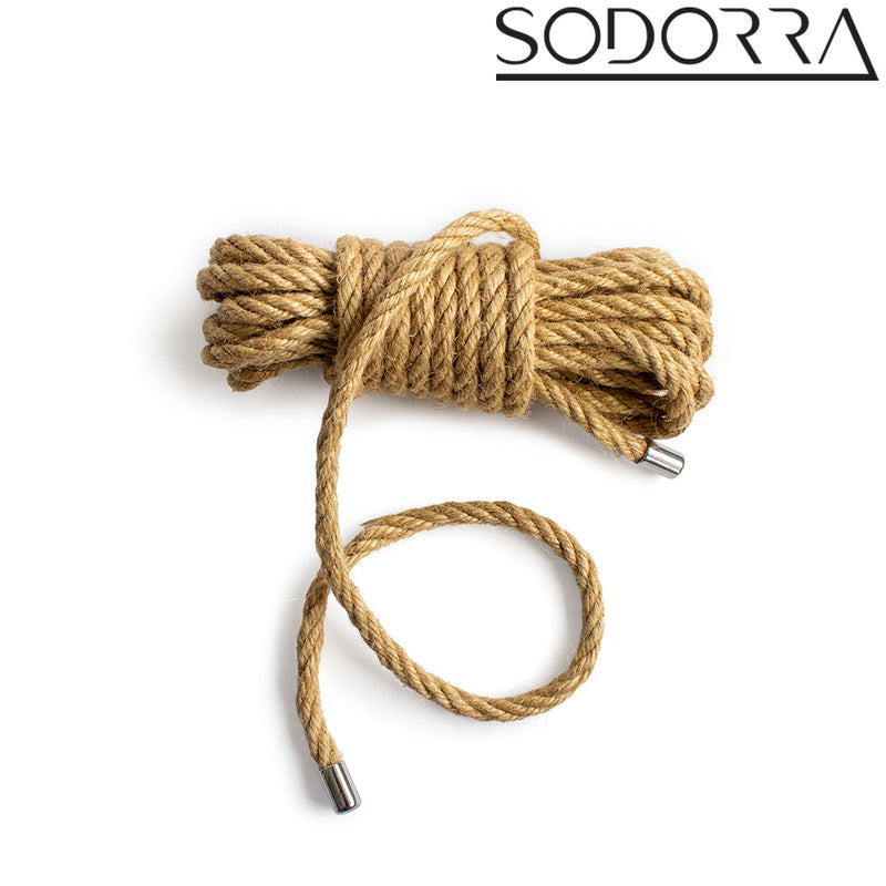 SODORRA - Corda Shibari in canapa - Naturale - 5 metri - Erotiekvoordeel.nl