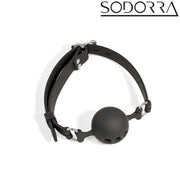 SODORRA - Siliconen Gag con orificios de ventilación - Negro - Erotiekvoordeel.nl