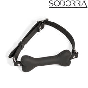 SODORRA - Gag a forma di osso per cuccioli in silicone - Nero - Erotiekvoordeel.nl