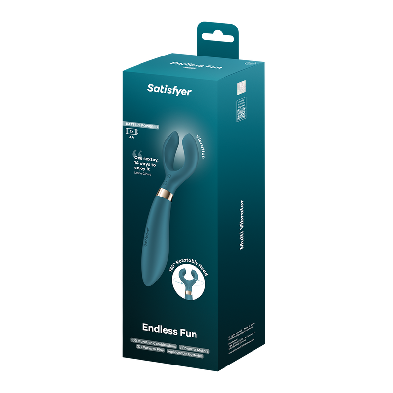 Satisfyer - Série Battery - Endless Fun - Vibromasseur pour couples - Vert bouteille - Erotiekvoordeel.nl