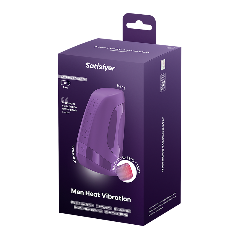 Satisfyer - Battery Series - Men Heat - Masturbator - Paars-Erotiekvoordeel.nl