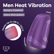 Satisfyer - Battery Series - Men Heat - Masturbator - Paars-Erotiekvoordeel.nl