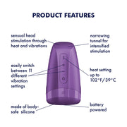 Satisfyer - Battery Series - Men Heat - Masturbator - Paars-Erotiekvoordeel.nl