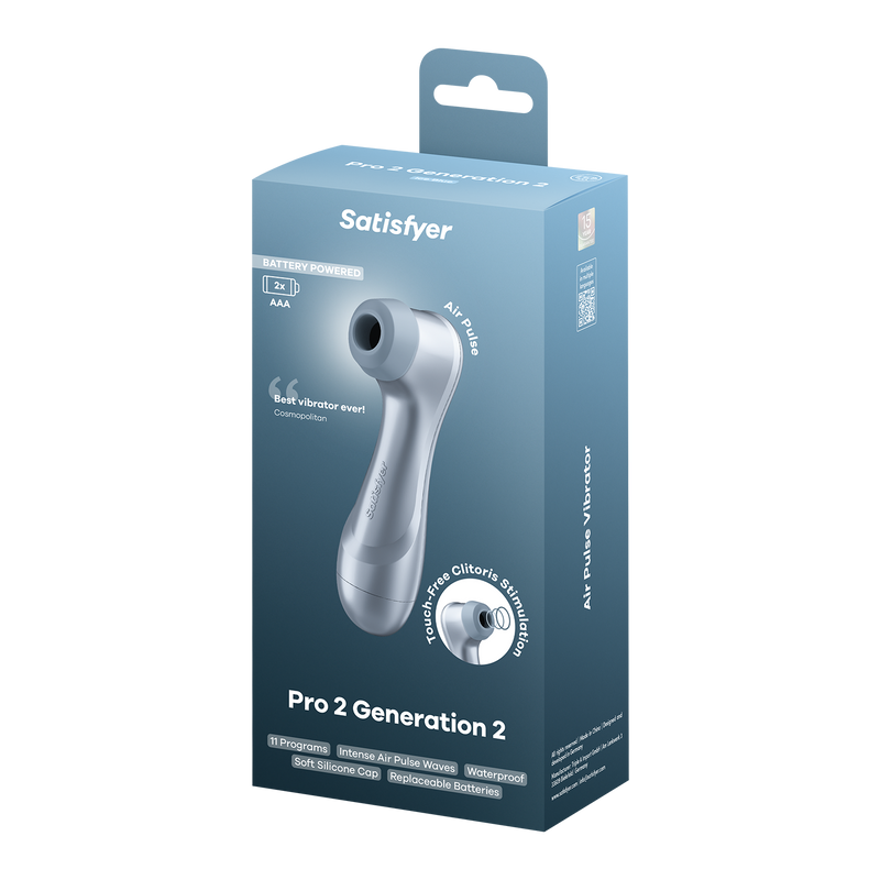 Satisfyer - Battery Series - Pro 2 Generation 2 - Druckwellen-Vibrator - Ice Blue - Erotiekvoordeel.nl