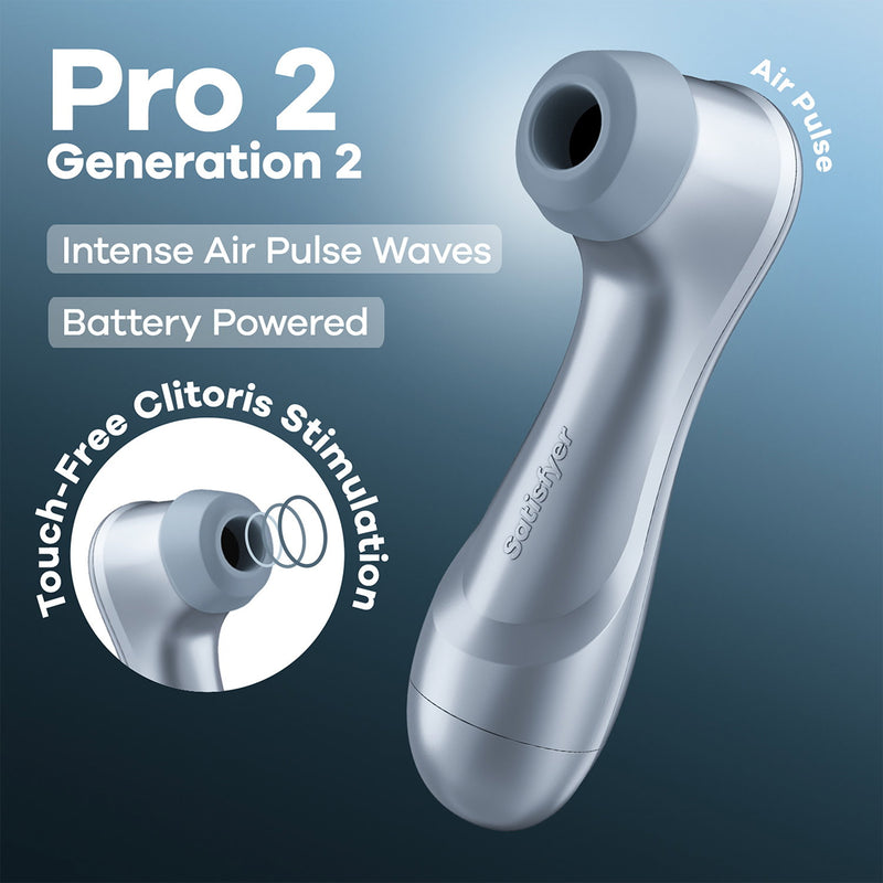 Satisfyer - Battery Series - Pro 2 Generation 2 - Luftdruckvibrator - Ice Blue - Erotiekvoordeel.nl