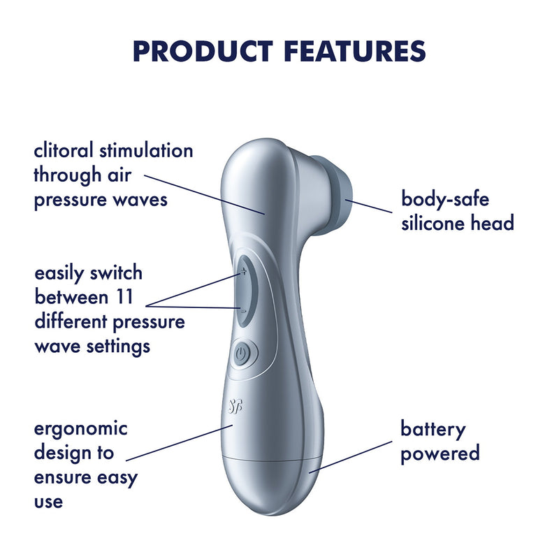 Satisfyer - Battery Series - Pro 2 Generation 2 - Luftdruckvibrator - Ice Blue - Erotiekvoordeel.nl