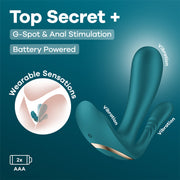 Satisfyer - Battery Series - Top Secret+ - G-Punkt-Vibrator - Flaschengrün - Erotiekvoordeel.nl