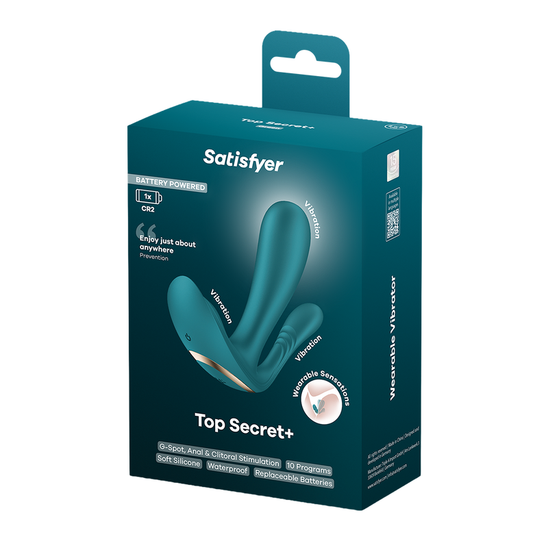 Satisfyer - Battery Series - Top Secret+ - G-Punkt-Vibrator - Flaschengrün-Erotiekvoordeel.nl