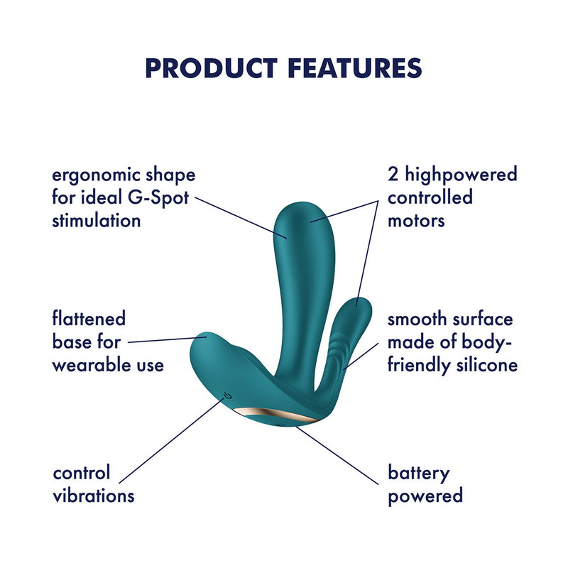 Satisfyer - Battery Series - Top Secret+ - G-Punkt-Vibrator - Flaschengrün-Erotiekvoordeel.nl