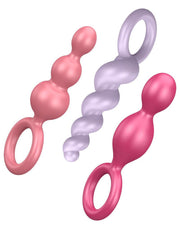 Satisfyer - Booty Call - Anal Plugs - Set of 3 - Pink/Lilac/Fuchsia-Erotiekvoordeel.nl