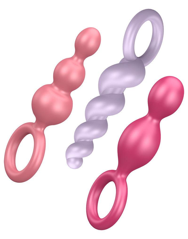 Satisfyer - Booty Call - Anal Plugs - Set of 3 - Pink/Lilac/Fuchsia-Erotiekvoordeel.nl
