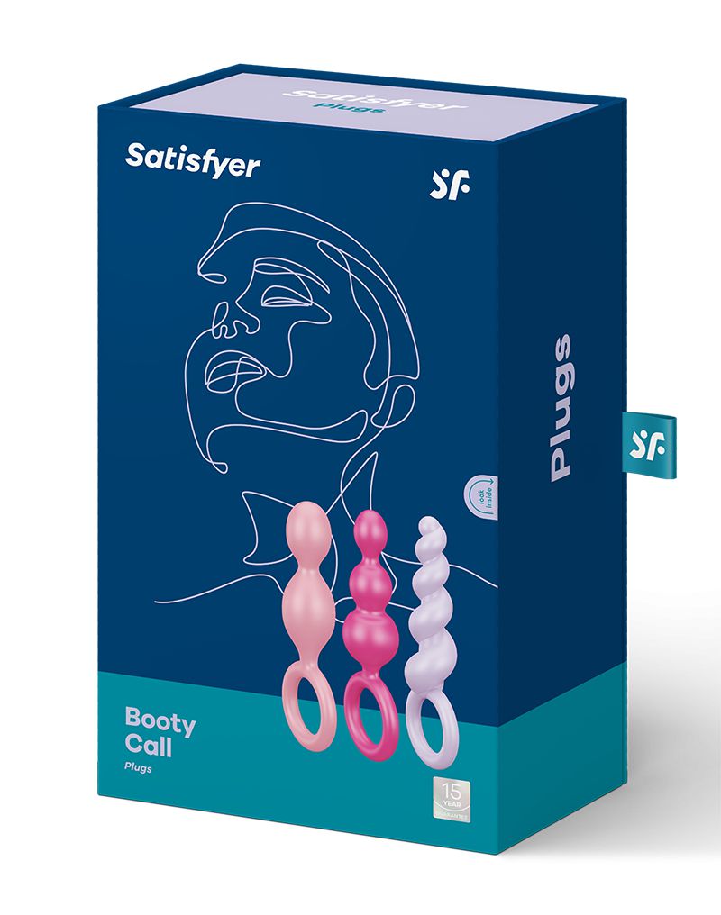 Satisfyer - Booty Call - Anal Plugs - Set of 3 - Pink/Lilac/Fuchsia-Erotiekvoordeel.nl