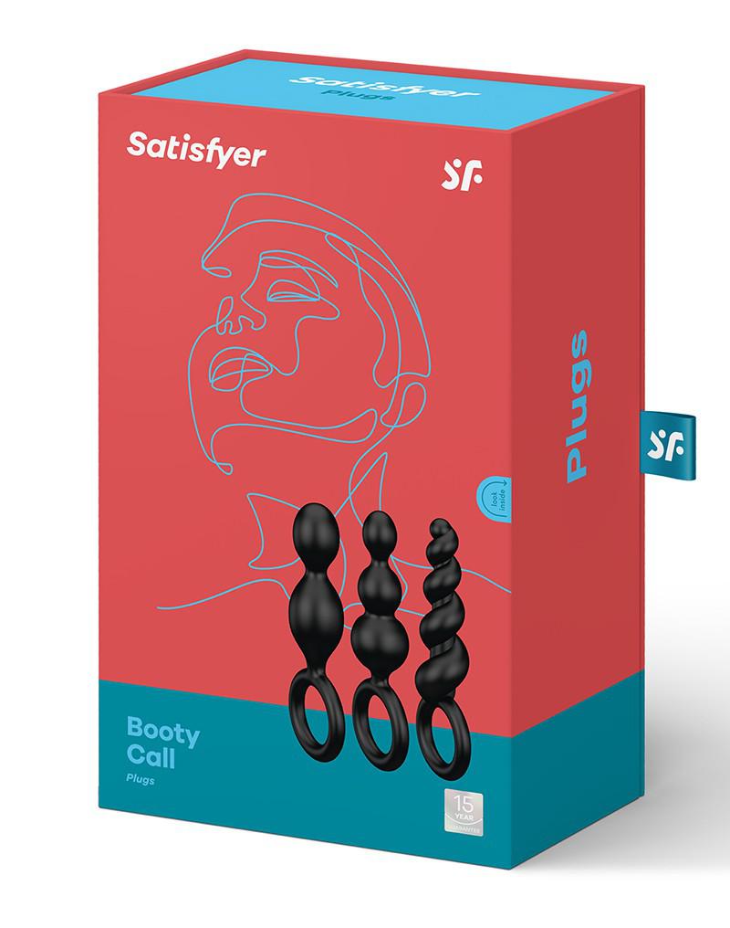 Satisfyer - Booty Call - Anal Plugs - Set of 3 - Black-Erotiekvoordeel.nl