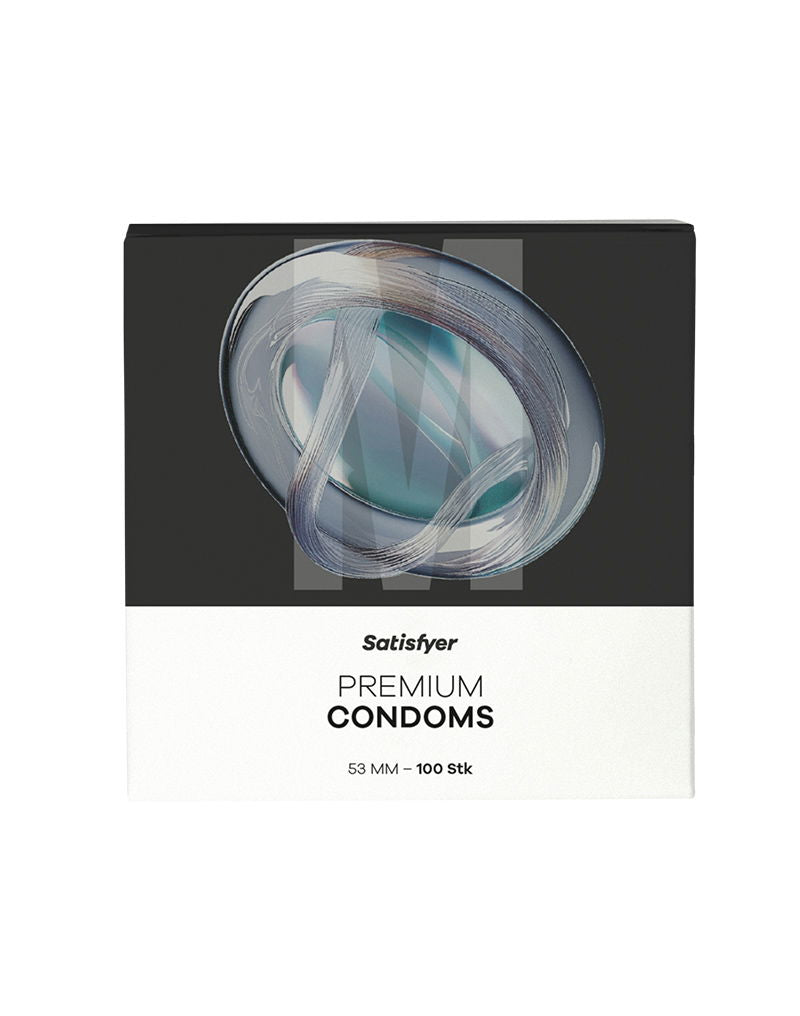 Satisfyer - Condoms - Size 53 mm - M - 100 pieces-Erotiekvoordeel.nl