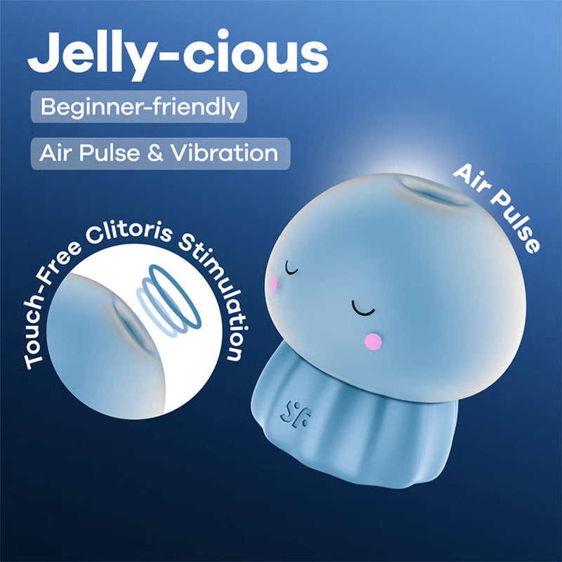 Satisfyer - Jelly-cious - Druckwellen-Vibrator - Blau - Erotiekvoordeel.nl
