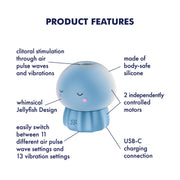 Satisfyer - Jelly-cious - Druckwellen-Vibrator - Blau - Erotiekvoordeel.nl