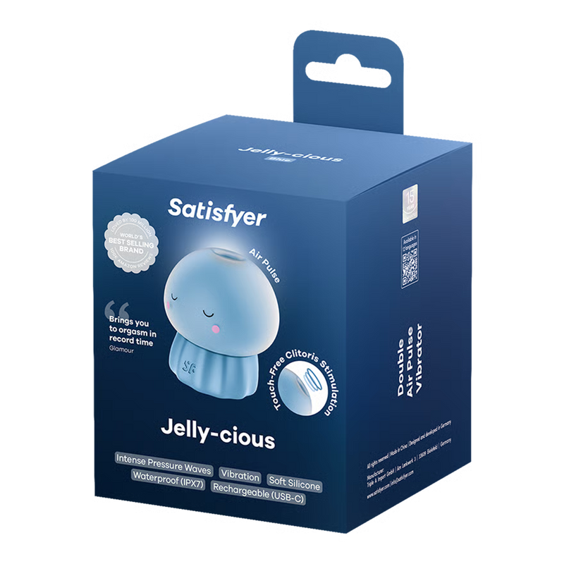 Satisfyer - Jelly-cious - Druckwellen-Vibrator - Blau - Erotiekvoordeel.nl