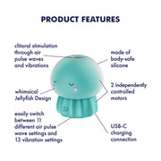Satisfyer - Jelly-cious - Vibromasseur à pression d'air - Vert - Erotiekvoordeel.nl