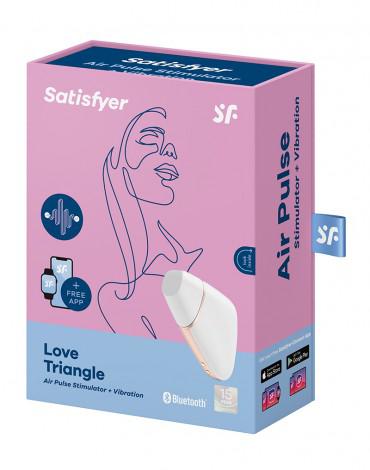 Satisfyer - Love Triangle - Clitoris Vibrator - Met App Control - Wit-Erotiekvoordeel.nl