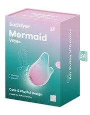 Satisfyer - Mermaid Vibes - Wibrujący Wibrator Pneumatyczny - Miętowy/Różowy-Erotiekvoordeel.nl