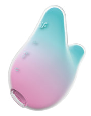 Satisfyer - Mermaid Vibes - Wibrujący Wibrator Pneumatyczny - Miętowy/Różowy-Erotiekvoordeel.nl