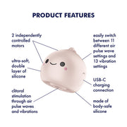 Satisfyer - Mochi - Druckwellen-Vibrator - Beige - Erotiekvoordeel.nl