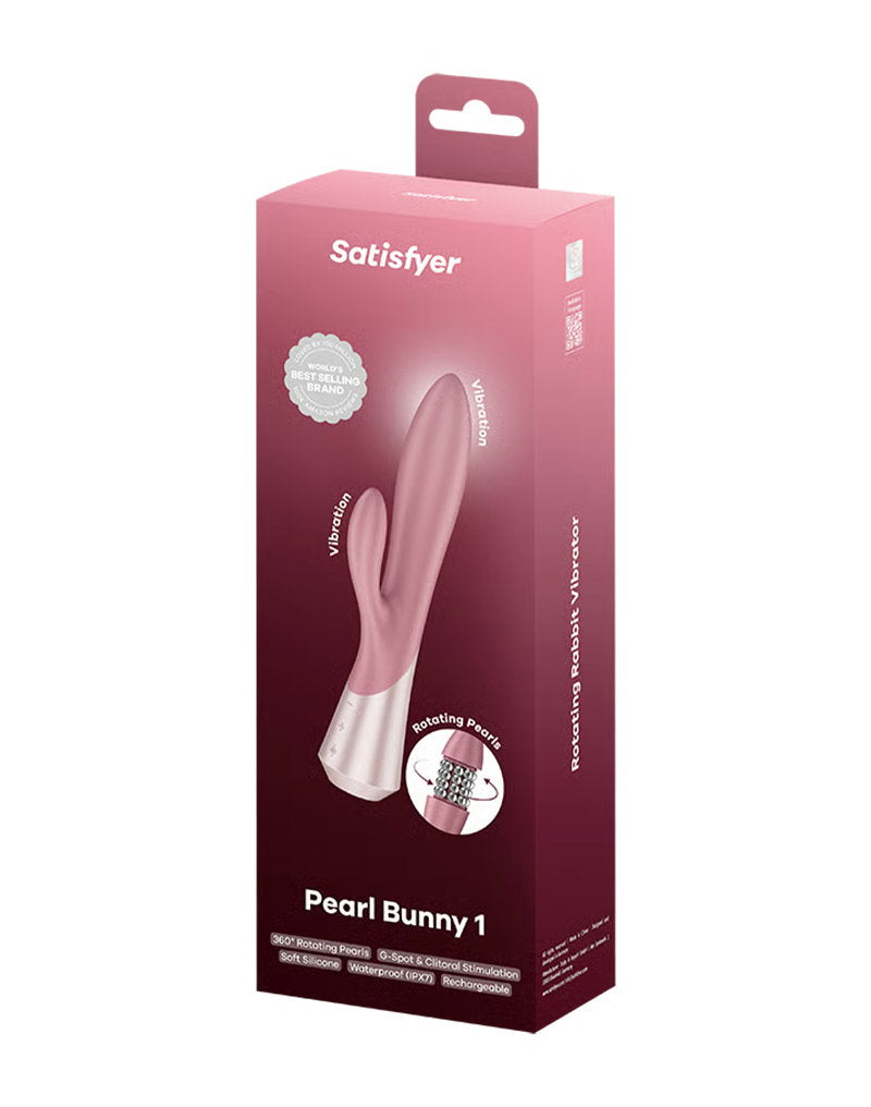 Satisfyer - Pearl Bunny 1 - Rotierender Rabbit-Vibrator - Dusty Rose - Erotiekvoordeel.nl