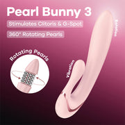 Satisfyer - Pearl Bunny 3 - Rotierender Rabbit-Vibrator - Rosa - Erotiekvoordeel.nl