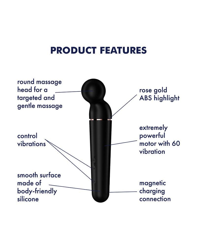 Satisfyer - Planet Wand-er - Wand Vibrator - Zwart-Erotiekvoordeel.nl