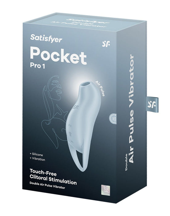 Satisfyer - Pocket Pro - Compacte Vibrerende Luchtdruk Vibrator - Lichtblauw-Erotiekvoordeel.nl