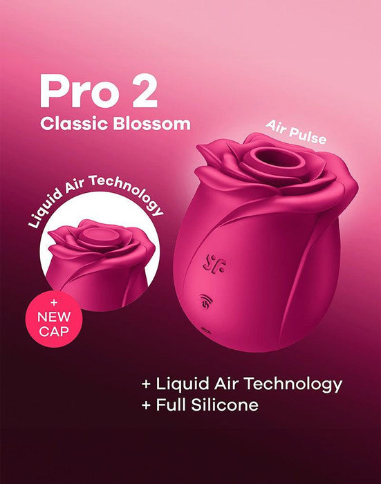 Satisfyer - Pro 2 Classic Blossom - Luchtdruk Vibrator - Roze-Erotiekvoordeel.nl