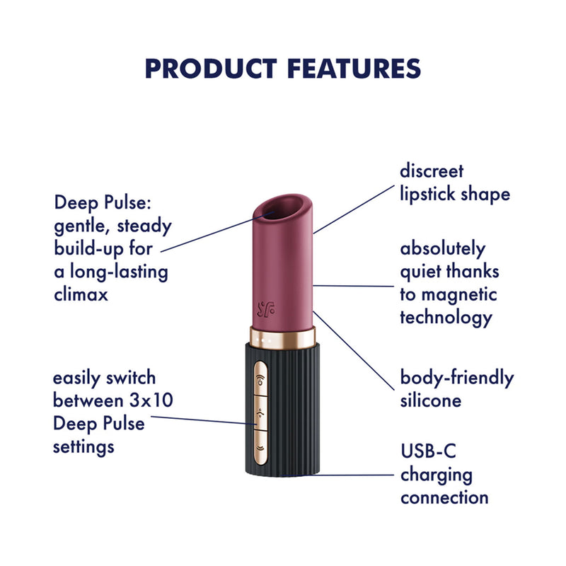Satisfyer Pro 2 Kiss – Lipstick Vibrator with 3D Air Pulse Technology - Black-Erotiekvoordeel.nl