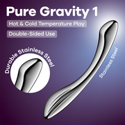 Satisfyer - Pure Gravity 1 - Stainless Steel Dildo - Erotiekvoordeel.nl