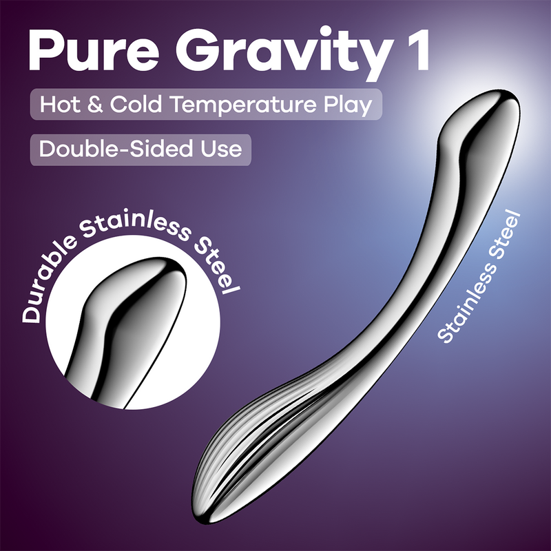 Satisfyer - Pure Gravity 1 - Stainless Steel Dildo - Erotiekvoordeel.nl