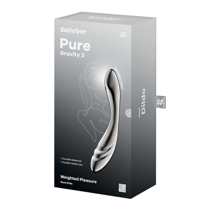 Satisfyer - Pure Gravity 3 - Stainless Steel Dildo-Erotiekvoordeel.nl