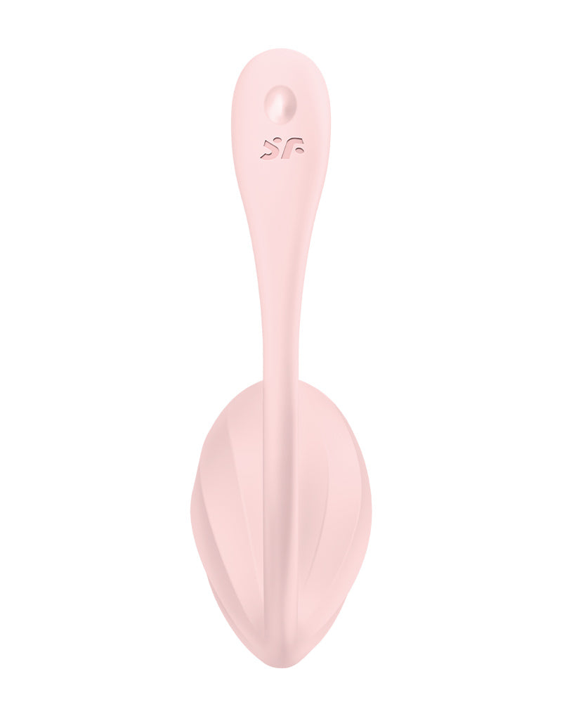 Satisfyer - Ribbed Petal - Vibratore portatile - Vibratore per tanga - Uovo vibrante - Rosa-Erotiekvoordeel.nl