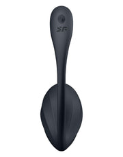 Satisfyer - Ribbed Petal - Vibratore portatile - Vibratore per collant - Uovo vibrante - Nero - Erotiekvoordeel.nl