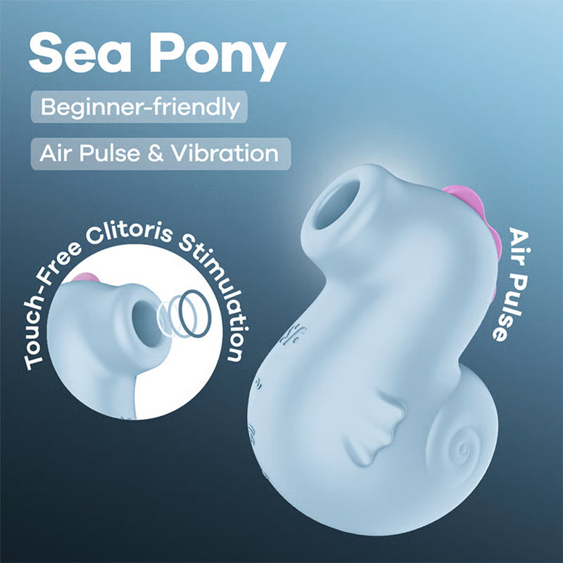 Satisfyer - Sea Pony - Air-Pressure Vibrator - Blue-Erotiekvoordeel.nl