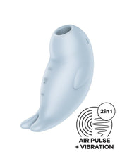 Satisfyer - Seal You Soon - Luchtdruk Vibrator met Vibratie - Lichtblauw-Erotiekvoordeel.nl