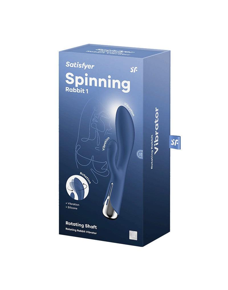 Satisfyer - Spinning Rabbit 1 - Vibrador Rabbit giratorio y vibrador - Azul-Erotiekvoordeel.nl