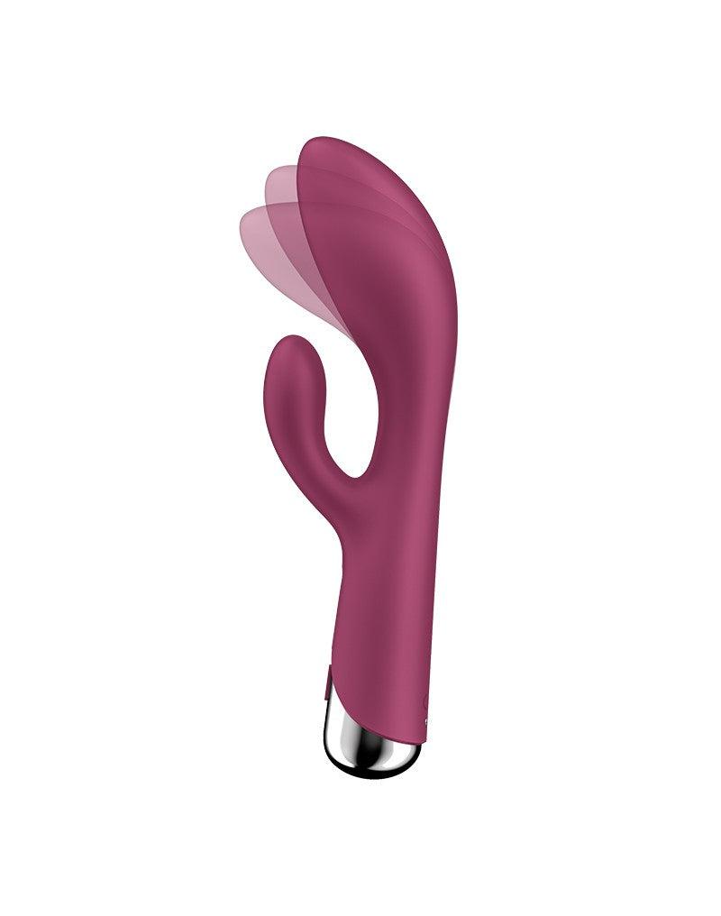 Satisfyer - Spinning Rabbit 1 - Obrotowy I Wibrujący Wibrator Typu Rabbit - Czerwony-Erotiekvoordeel.nl