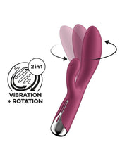 Satisfyer - Spinning Rabbit 1 - Obrotowy I Wibrujący Wibrator Typu Rabbit - Czerwony-Erotiekvoordeel.nl