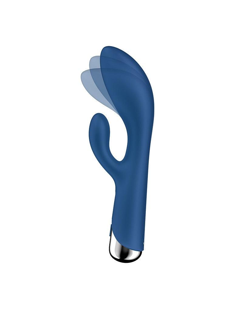Satisfyer - Spinning Rabbit 1 - Roterende en Vibrerende Rabbit Vibrator - Blauw-Erotiekvoordeel.nl