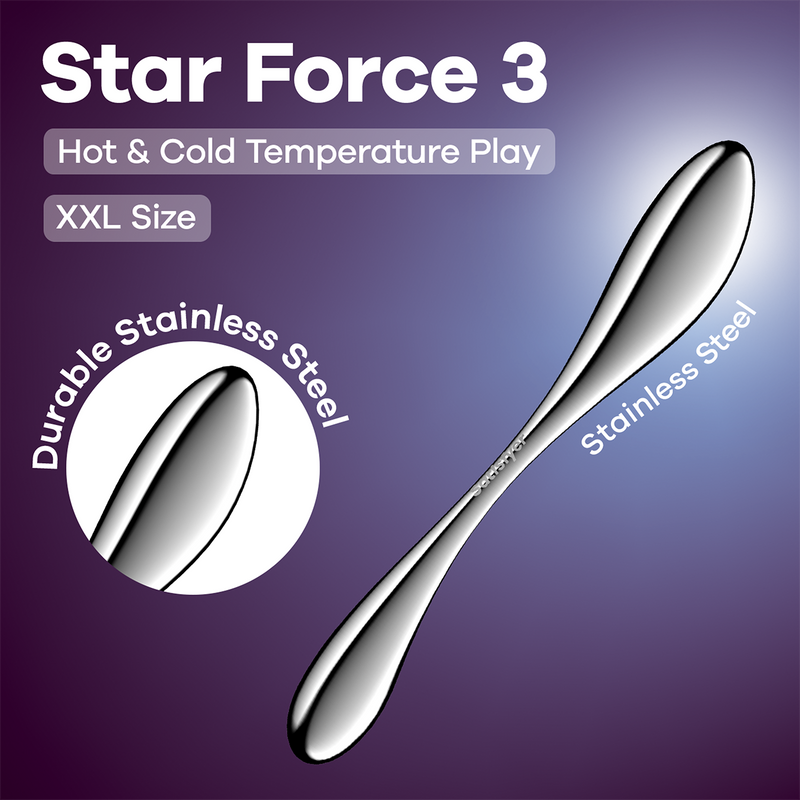 Satisfyer - Star Force 3 - Edelstahl-Dildo-Erotiekvoordeel.nl