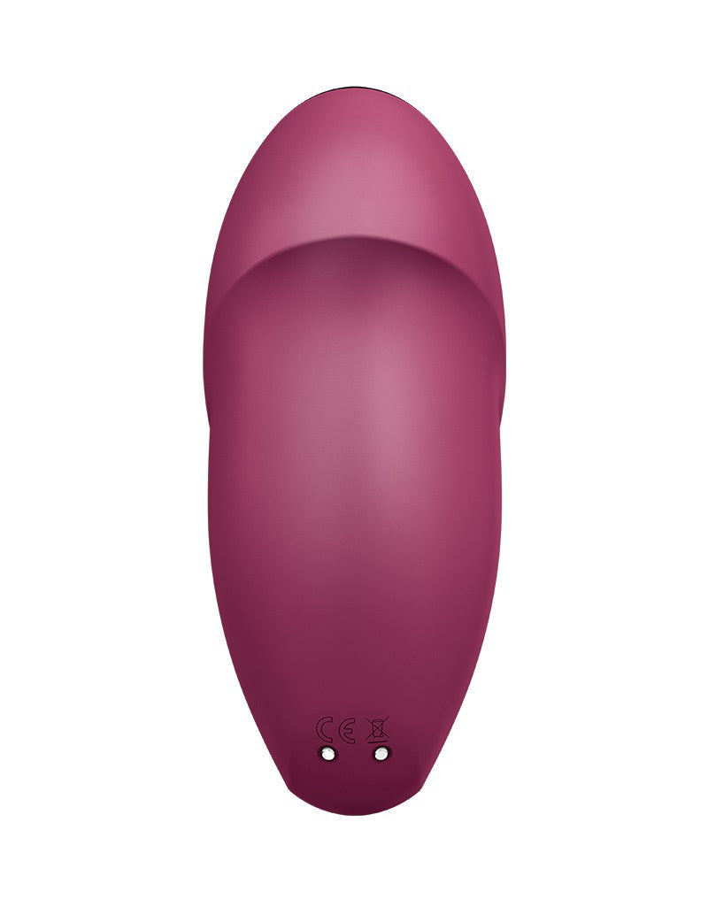 Satisfyer - Tap & Climax 1 - Vibrating Clitoral Vibrator with Tap/Tapping Function - Red-Erotiekvoordeel.nl
