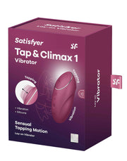 Satisfyer - Tap & Climax 1 - Vibrating Clitoral Stimulator with Tapping Function - Red-Erotiekvoordeel.nl