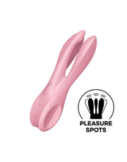 Satisfyer - Threesome 1 - Multi Vibrator Met 3 Voelsprieten - Licht Roze-Erotiekvoordeel.nl