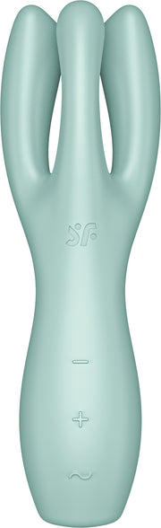 Satisfyer - Threesome 3 - Multifunctionele Vibrator Met 3 Voelsprieten - Groen-Erotiekvoordeel.nl